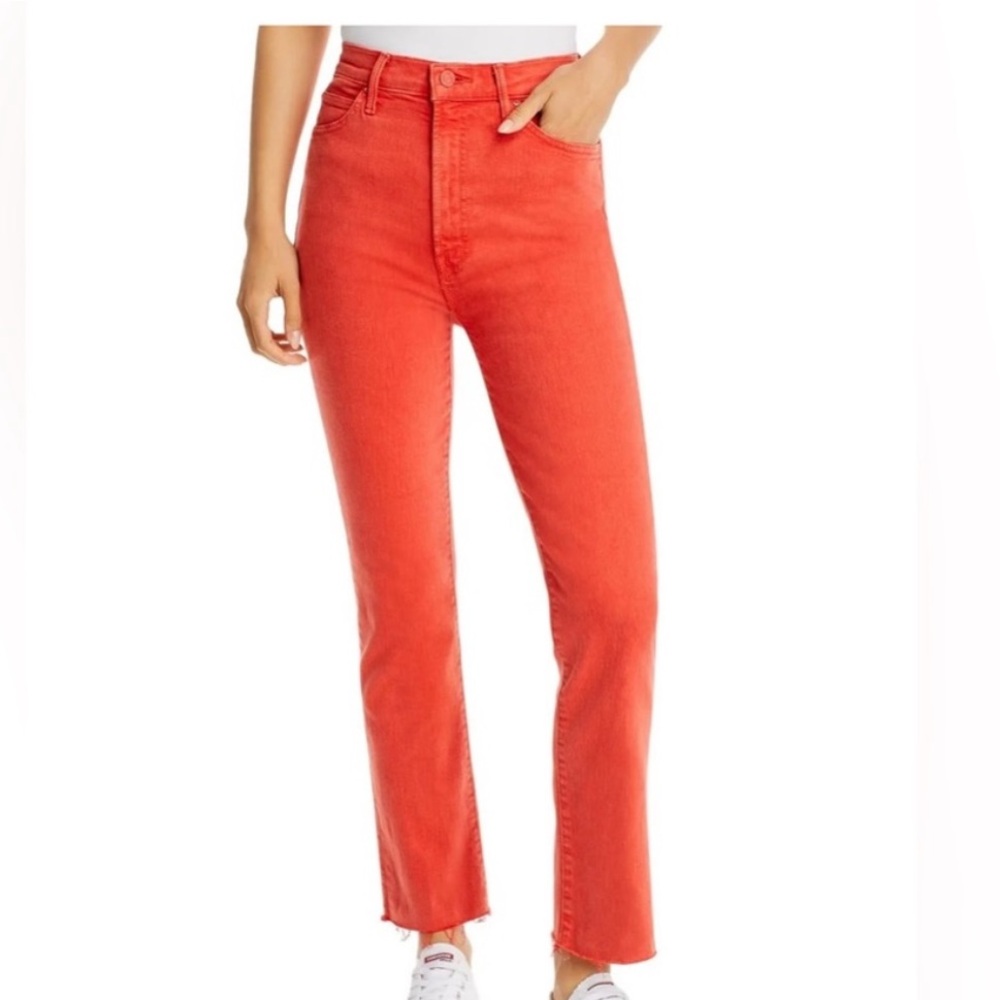 Mother Denim Swooner Rascal Ankle Fray